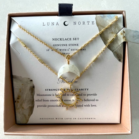 Jewelry - NWT LUNA NORTE Necklace Moon + Sun NWT